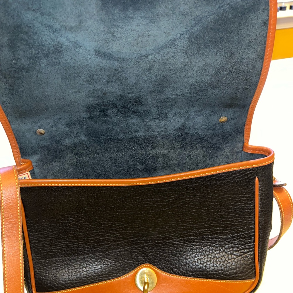 DOONEY & BOURKE Vintage Blue and Leather Shoulder Bag Purse - Picture 14 of 16
